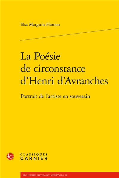 La poésie de circonstance d'Henri d'Avranches