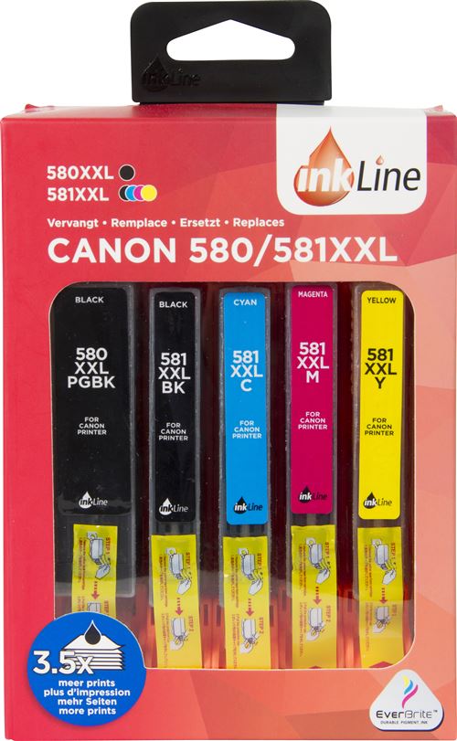 inKLine Canon 580XXL/581XL 5-PACK