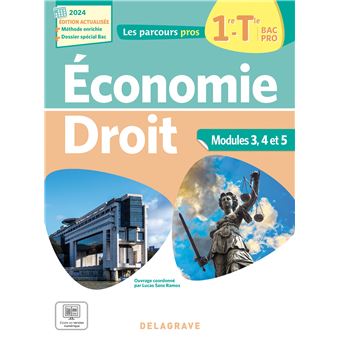 Les Parcours Pros Économie-Droit 1re, Tle Bac Pro (2024) - Pochette élève