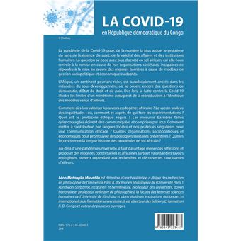 La COVID-19 en République démocratique du Congo. Défis et perspectives