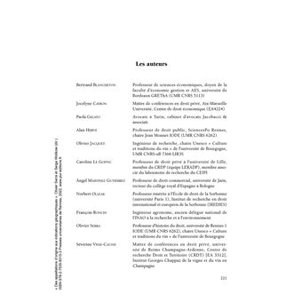 Des appellations d'origine aux indications géographiques