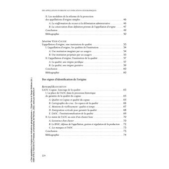 Des appellations d'origine aux indications géographiques