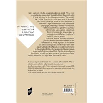 Des appellations d'origine aux indications géographiques