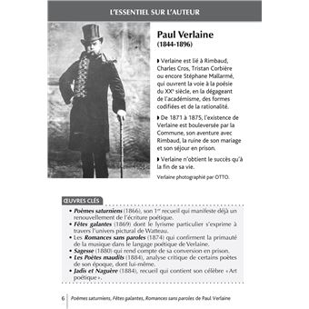 Bibliolycée - Poèmes saturniens, fêtes galantes, romances sans paroles, Paul Verlaine