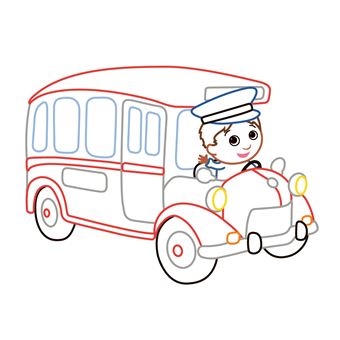 Mes premiers coloriages sans dépasser - Sur la route