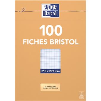 Etui feuilles Bristol A4 Q5 - Fiches Bristol - Achat & prix