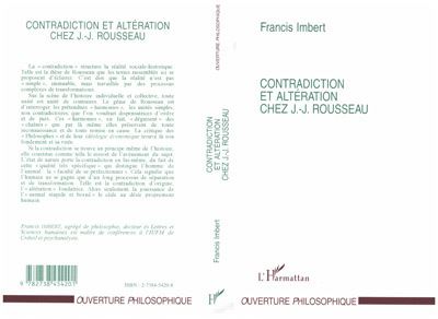 Contradiction et alteration chez j.j. rousseau