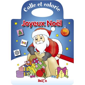Colle et colorie : joyeux noel - 1