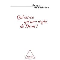 Qu'est-ce qu'une règle de Droit?