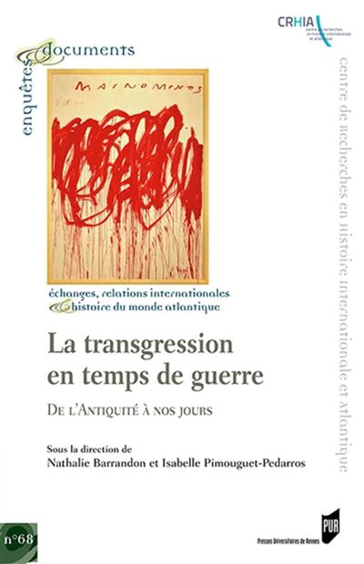 La transgression en temps de guerre - Nathalie Barrandon - broché