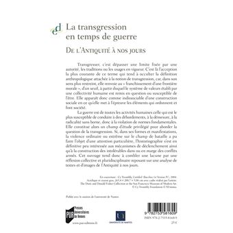 La transgression en temps de guerre