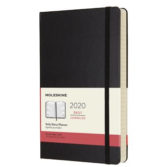 Agenda 2020 Journalier Grand Format Noir Rigide