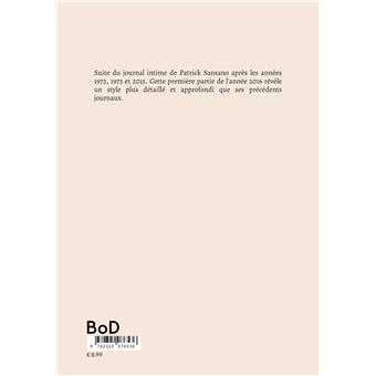 Journal 2016 première partie janvier juillet