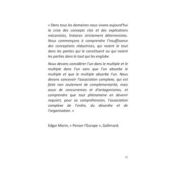 Une approche phénoménologique de la complexite