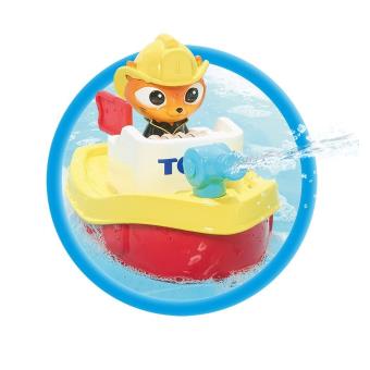 Bateau Pompier Électrique Enfant – Lumière, Musique, Pulvérisation Eau – 23 Cm – PP Durable – Jeu De Bain Éducatif – Piles AA Non Incluses
