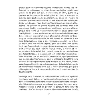 De la réalité du monde sensible