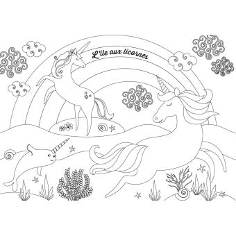 Maxi pochette Licornes - Cartes à colorier et à gratter