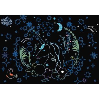 Maxi pochette Licornes - Cartes à colorier et à gratter