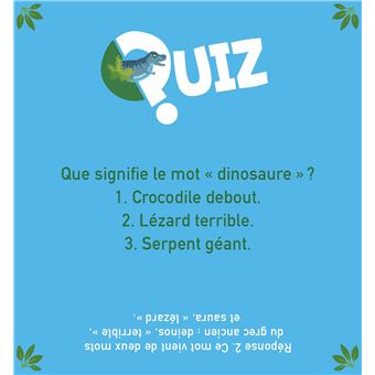 Quiz 100% Dinosaures NE