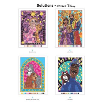 Coloriages mystères Disney - Vitraux