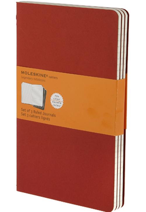 MOLESKIN SET 3 CAH GF LGN KRAFT ROUGE