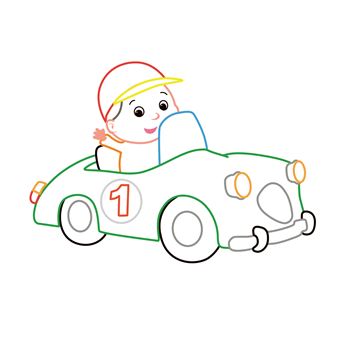 Mes premiers coloriages sans dépasser - Les véhicules