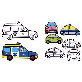 100 images d'engins à colorier