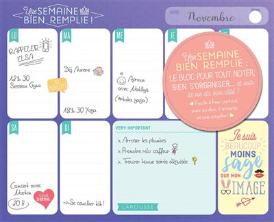 Une semaine bien remplie !