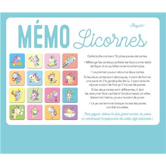 Mémo Licornes