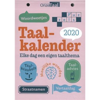 Taal-kalender Onze Taal 2020 - Onze Taal Genootschap, Boek Alle Boeken ...