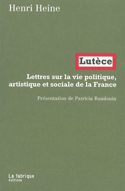Lutèce - Henri Heine - broché