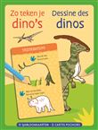Dessine des dinos - 12 cartes pochoirs