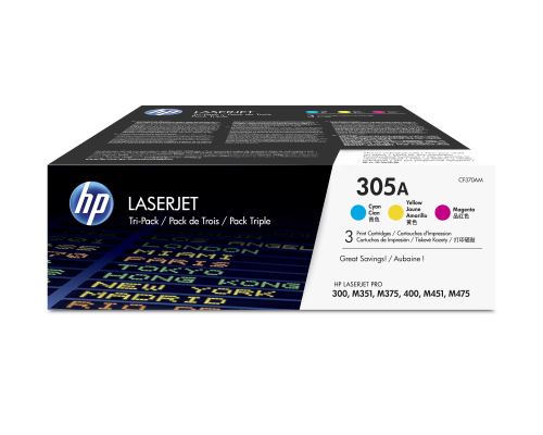Hp Jaune Cassette De Toner Dorigine 305A Cyan, Magenta, Cf370am - Image 5
