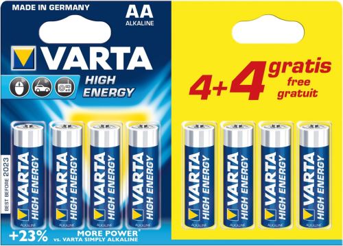 Varta Puissance Longue Vie 4 + 4 (Gratuit) AA