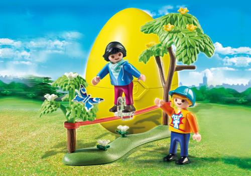 Playmobil 6839 - Slackline Avec 2 Figurines Et Accessoires, Pour Enfants Dès 3 Ans