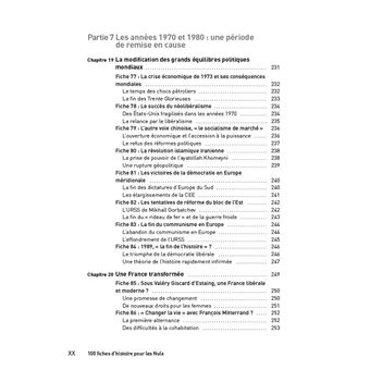 100 fiches d'histoire pour les Nuls Concours - De 1789 à nos jours
