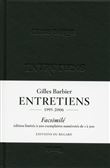 Gilles Barbier Entretiens Facsimilés