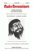 Études germaniques - N°2/2008