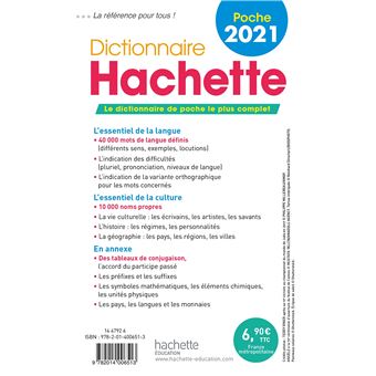 Poche DICTIONNAIRE HACHETTE FRANCAIS