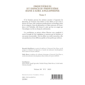 Frontière(s) et espace(s)-frontière dans l'aire anglophone