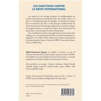 Les sanctions contre le droit international