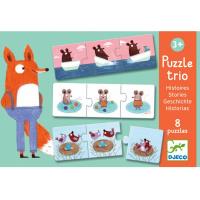 Coffret de 8 Puzzles de 3p Trio Histoires Djeco