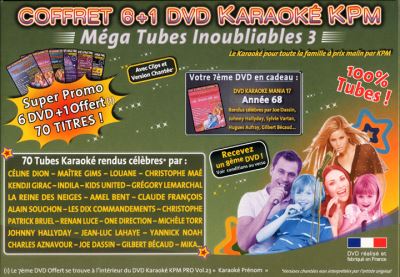 KARAOKE PARIS MUSIQUE - KPM:Coffret 3 DVD Karaoke Mania Les