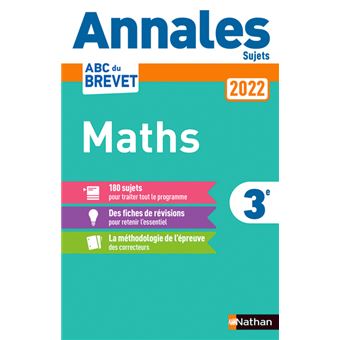 Annales Brevet 2022 Maths - Non Corrigé