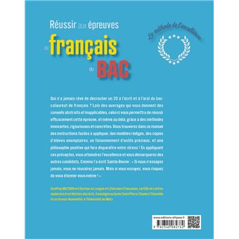 Réussir aux épreuves de français du bac