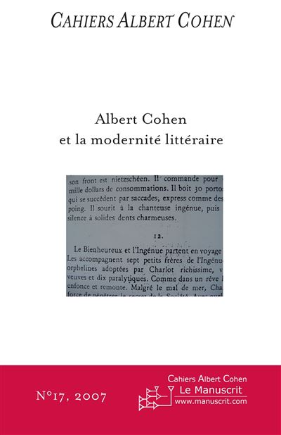 Cahiers Albert Cohen