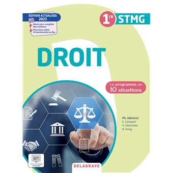 Le programme en situations - Droit 1re STMG (2023) - Pochette élève