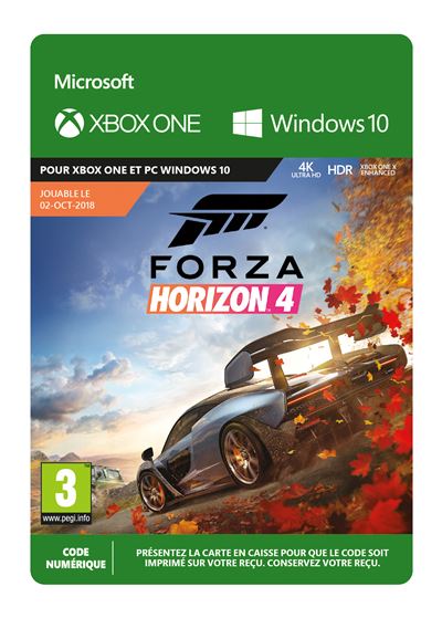 Code de téléchargement Forza Horizon 4 Xbox One