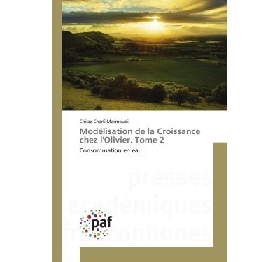 Modelisation de la croissance chez l'olivier. tome 2 - conso