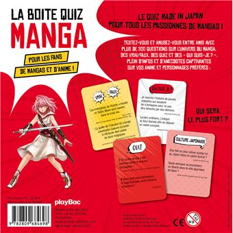 La boîte quiz Manga - nouvelle édition